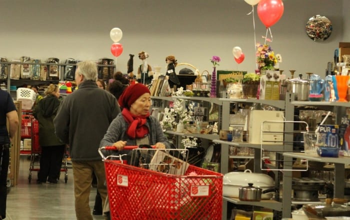 Shoppers line up at Salvation Army in Carson City