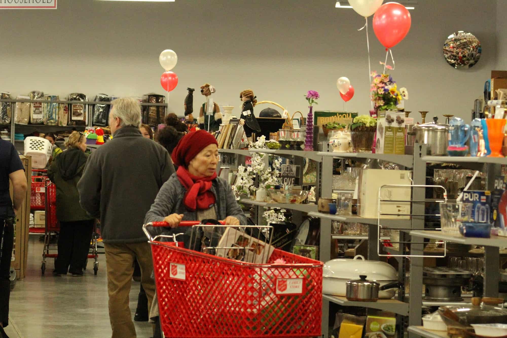 Shoppers line up at Salvation Army in Carson City